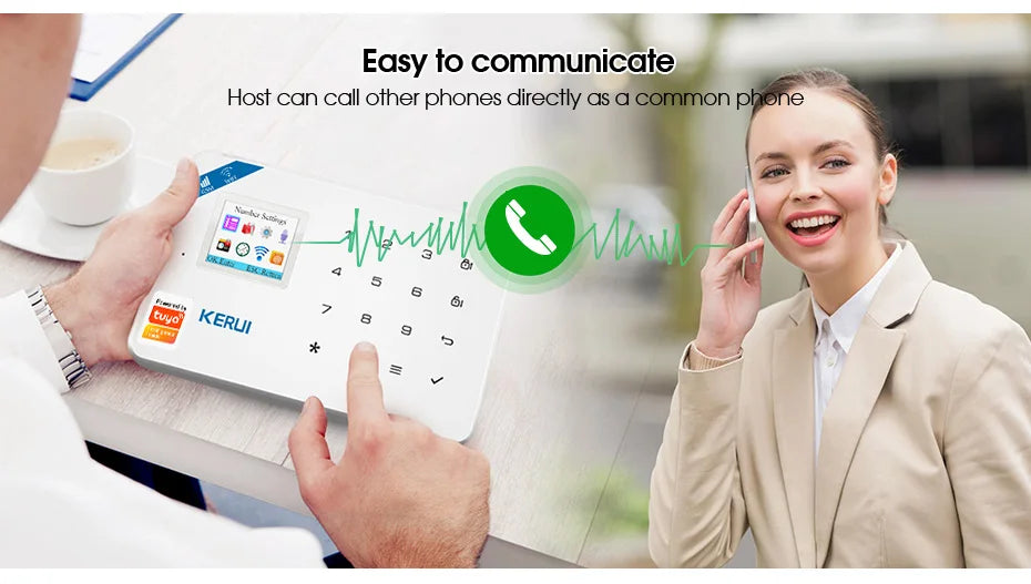 KERUI W184 Tuya Smart 4G Sistema di Allarme Wireless WIFI GSM Allarme Rilevatore di Movimento Sensore Porta Antifurto Supporto Alexa e Google