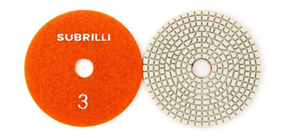Set di 3 Dischi Flessibili Diamantati da 4 Pollici per Lucidatura in 3 Fasi, per Granito, Marmo, Pietra e Calcestruzzo, Set di Utensili Abrasivi da 100mm
