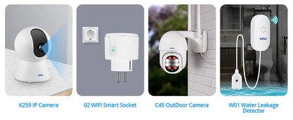 KERUI W184 Tuya Smart 4G Sistema di Allarme Wireless WIFI GSM Allarme Rilevatore di Movimento Sensore Porta Antifurto Supporto Alexa e Google