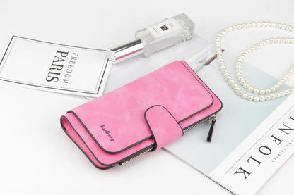Nuovi portafogli da donna alla moda, lunghi, in PU di alta qualità, porta carte classico con cerniera per monete