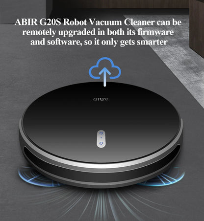 Robot Aspirapolvere ABIR G20S, Navigazione mappa AI,partizione super intelligente,con memoria, app WiFi, forte aspirazione 6000Pa, lavaggio intelligente a umido, disinfezione, funziona con Alexa e Google Assistant
