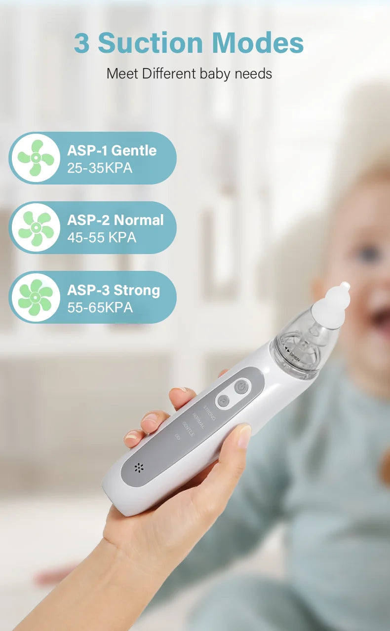 2025 Nuovo modello Aspiratore nasale elettrico per bambini Versione di ricarica Aspiratore nasale per neonato Aspirazione Prevenire la congestione nasale