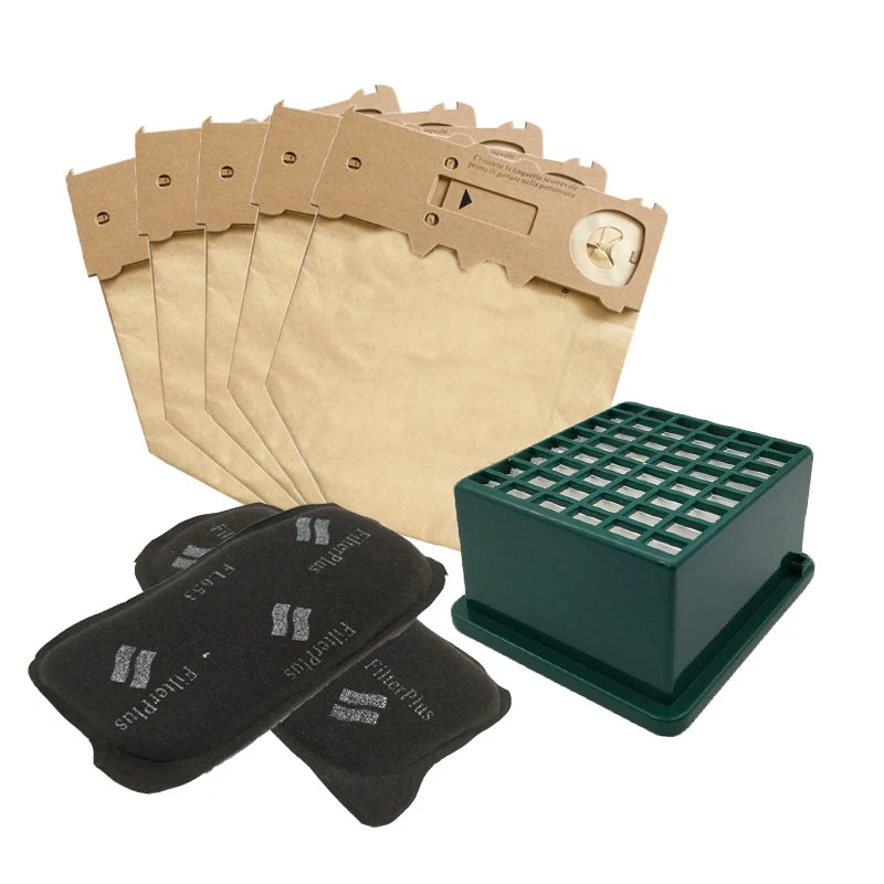 Filtro Hepa e sacchetto di polvere & Motore filtro a carbone attivo sostituire per Vorwerk VK130 VK131 VK131SC vuoto parti più pulito