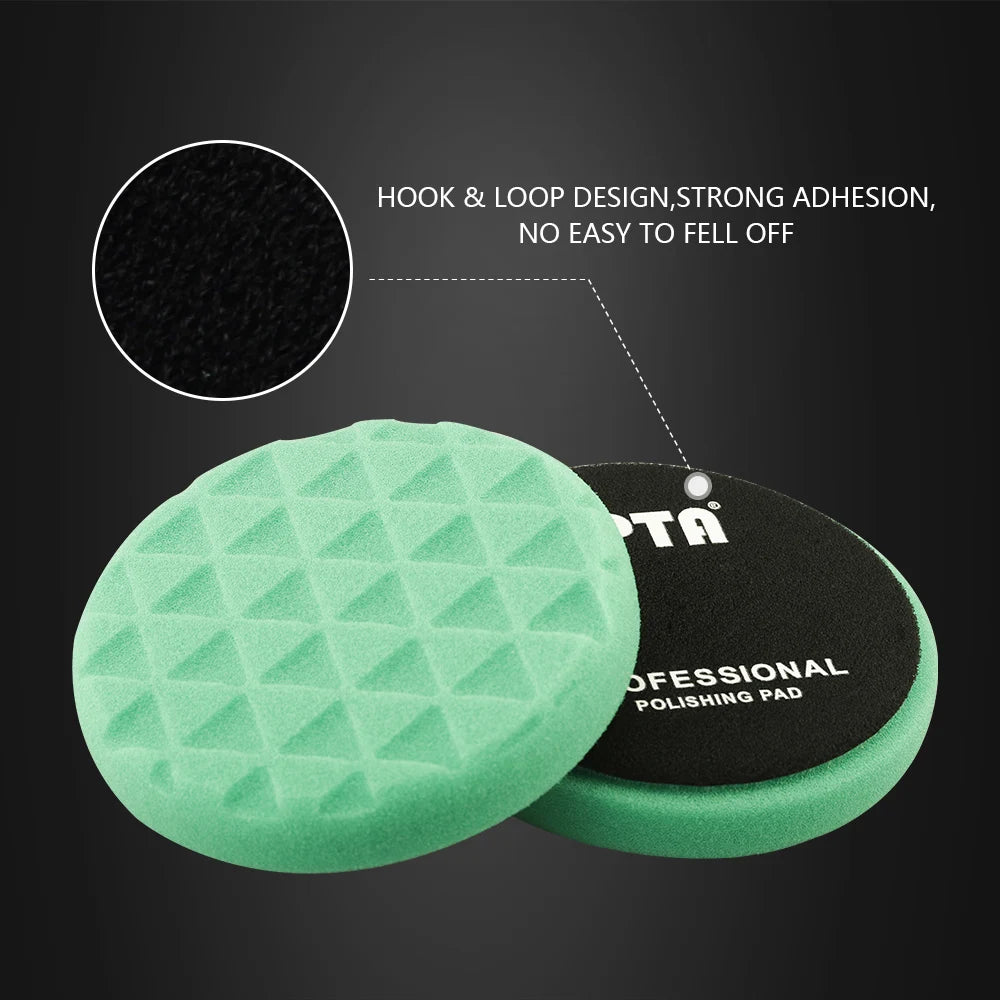 (Vendita singola) SPTA 5 "(125mm)/6"(150mm) triangolo tondo ceretta lucidatura spugna tampone lucidatura per Auto RO/DA macchina Auto Care