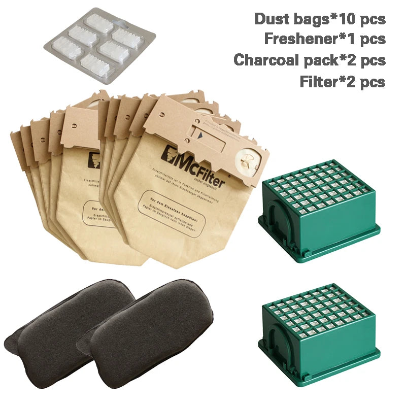 Set multipli di filtri HEPA e filtri a carbone sostituibili per aspirapolvere VORWERK KOBOLD VK130 VK131 FP130 FP131, ricambi.