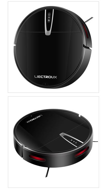 LIECTROUX V3S PRO Robot Aspirapolvere e Lavapavimenti, Mappatura Intelligente, App WiFi, 4KPa, Motore Senza Spazzole, Ideale per Peli di Animali, Tappeti, Pavimenti