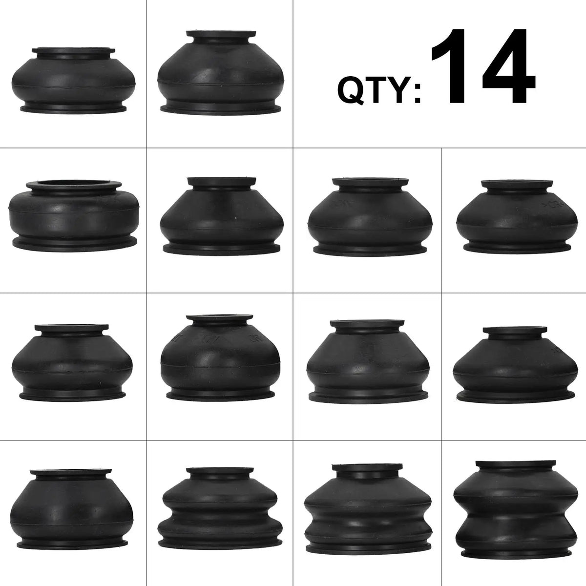 14x Confezione multipla Universale per auto Sospensione Sterzo Giunto sferico Gomma Antipolvere Boot Copertura Pista Tie Girevole Aste Estremità Set Parti Accessori