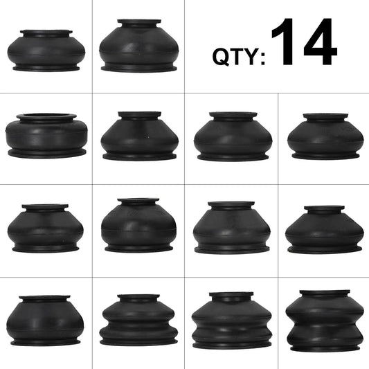 14x Confezione multipla Universale per auto Sospensione Sterzo Giunto sferico Gomma Antipolvere Boot Copertura Pista Tie Girevole Aste Estremità Set Parti Accessori