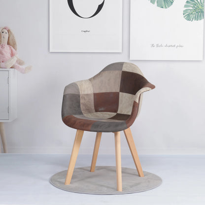 2 pz/set sedie da pranzo moderne nordiche poltrone in tessuto Patchwork sedia di lusso sgabello per Computer per il tempo libero Design di mobili per soggiorno