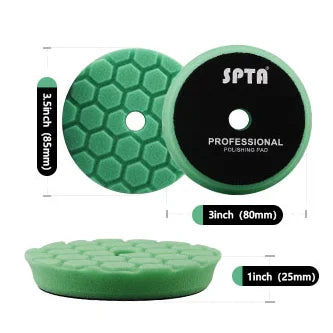 SPTA 5 pezzi 3 "(80mm)/5"(125mm)/6"(150mm) set di tamponi per lucidatura in spugna per auto per lucidatore tampone DA/RO/GA lucidatura ceratura