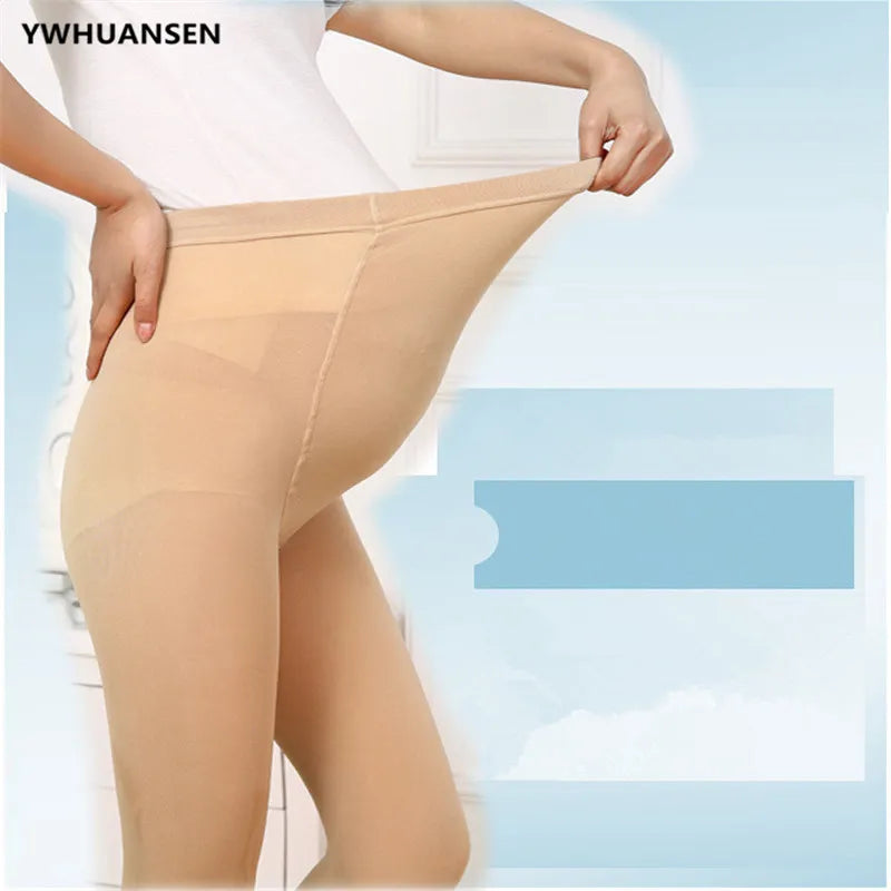 Collant Velevt primavera autunno per le donne incinte Collant premaman a vita alta regolabile Calzino di supporto per la pancia a forma di U