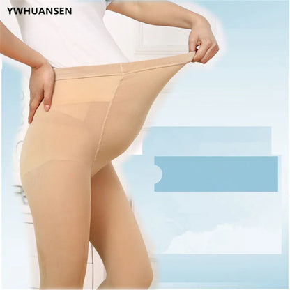 Collant Velevt primavera autunno per le donne incinte Collant premaman a vita alta regolabile Calzino di supporto per la pancia a forma di U