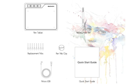 GAOMON S620 Tavoletta con penna digitale da 6,5x4 pollici per disegno Design Telefono Android Windows Mac OS Tavoletta grafica compatibile con sistema