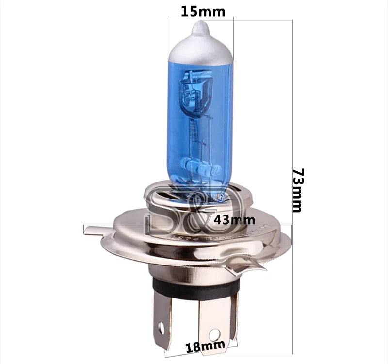 H4 100W 12V Lampadina Alogena Super Luminoso Bianco Giallo Luci di Nebbia Dell'automobile di Alto Potere Del Faro Della Luce Dell'automobile Della Lampada fonte di parcheggio Styling Auto
