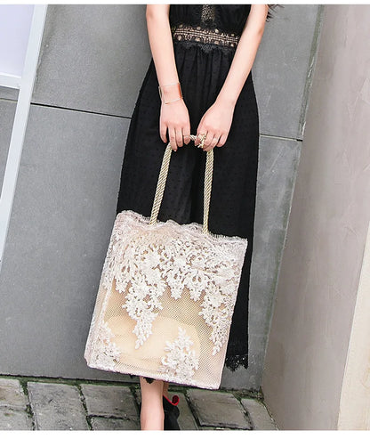 NUOVA borsa da donna in pizzo, borsa da spiaggia estiva, matrimonio, damigella, borsa da donna, borsa da donna, borsa a tracolla da donna, borsa shopping