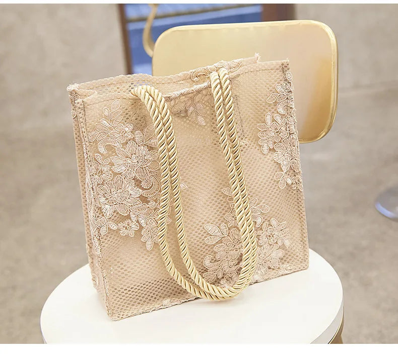NUOVA borsa da donna in pizzo, borsa da spiaggia estiva, matrimonio, damigella, borsa da donna, borsa da donna, borsa a tracolla da donna, borsa shopping