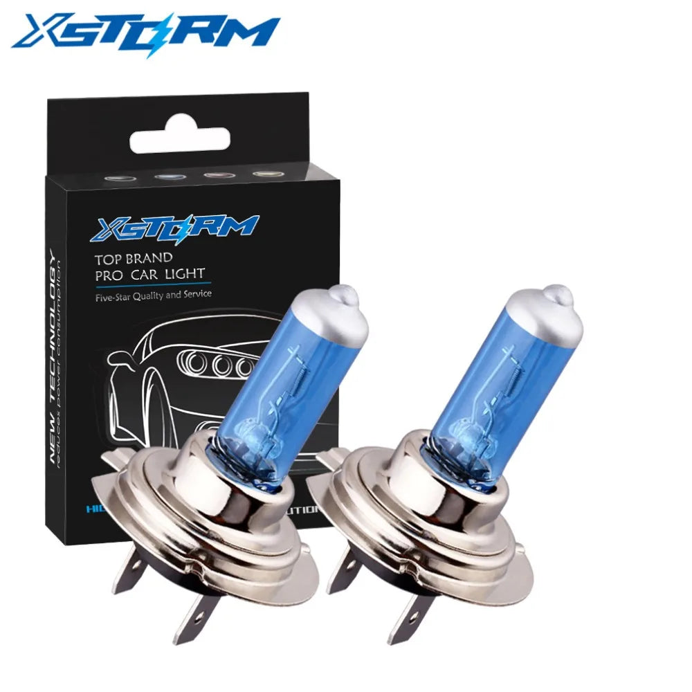 2pcs H7 55W 12V Alogena Luminosa Eccellente Della Lampadina Del Faro Dell'automobile Della Lampada Della Nebbia Luci Ad Alta Potenza di Illuminazione Automatica lampadine 5000K Bianco