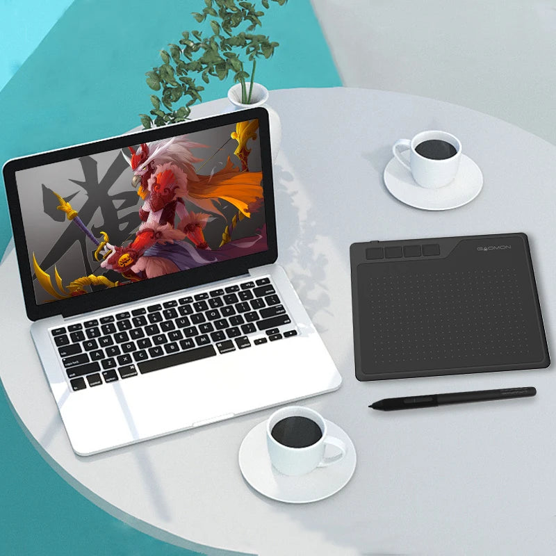 GAOMON S620 Tavoletta con penna digitale da 6,5x4 pollici per disegno Design Telefono Android Windows Mac OS Tavoletta grafica compatibile con sistema