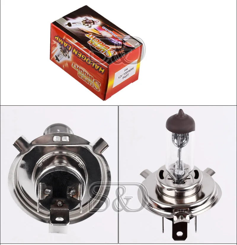H4 100W 12V Lampadina Alogena Super Luminoso Bianco Giallo Luci di Nebbia Dell'automobile di Alto Potere Del Faro Della Luce Dell'automobile Della Lampada fonte di parcheggio Styling Auto