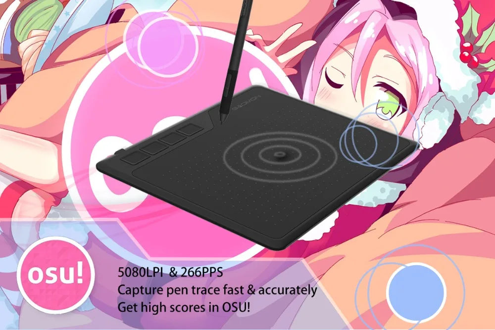 GAOMON S620 Tavoletta con penna digitale da 6,5x4 pollici per disegno Design Telefono Android Windows Mac OS Tavoletta grafica compatibile con sistema