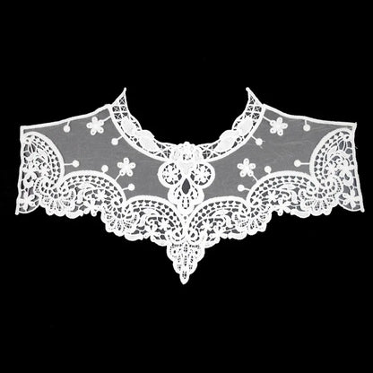 Applique in Pizzo per Abiti, Accessori Decorativi per Costumi, Colletti Fai-da-Te, Bordi per Cucito, Bianco e Nero