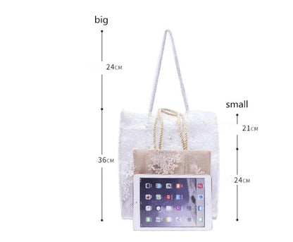 NUOVA borsa da donna in pizzo, borsa da spiaggia estiva, matrimonio, damigella, borsa da donna, borsa da donna, borsa a tracolla da donna, borsa shopping