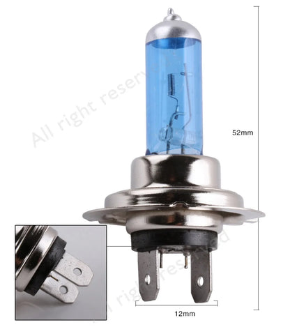 2pcs H7 55W 12V Alogena Luminosa Eccellente Della Lampadina Del Faro Dell'automobile Della Lampada Della Nebbia Luci Ad Alta Potenza di Illuminazione Automatica lampadine 5000K Bianco