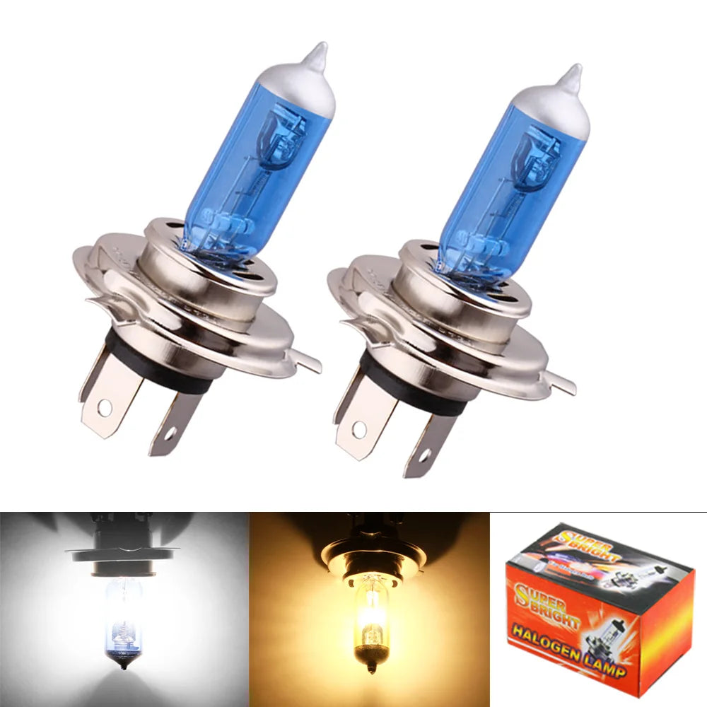 2 pz H4 55 W 12 V Super Bianco Giallo Fendinebbia Lampadina Alogena Ad Alta Potenza Auto Faro Lampada Auto Sorgente luminosa Car Styling parcheggio