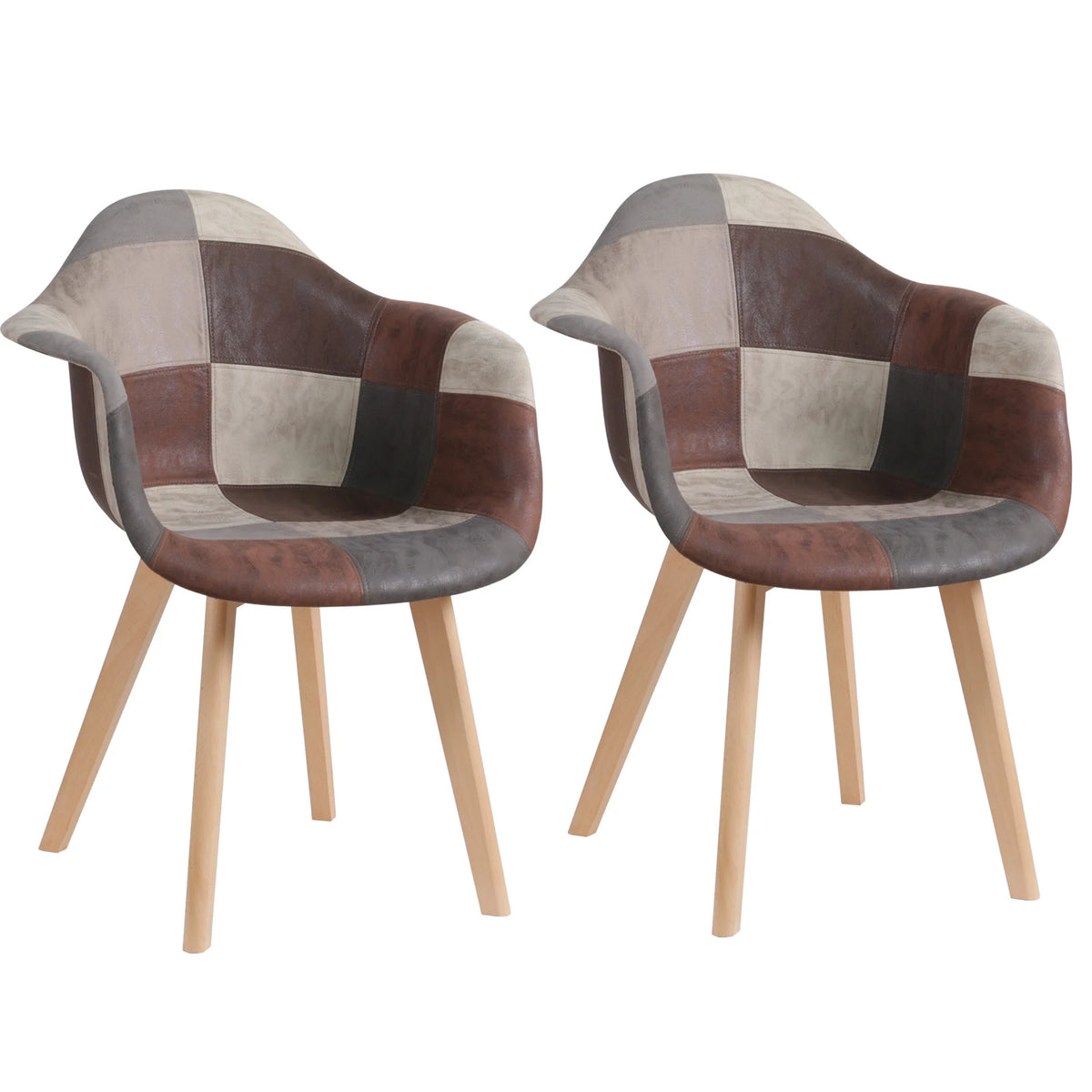 2 pz/set sedie da pranzo moderne nordiche poltrone in tessuto Patchwork sedia di lusso sgabello per Computer per il tempo libero Design di mobili per soggiorno