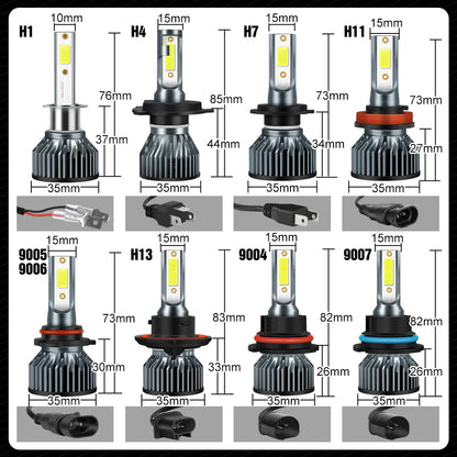 XSTORM Mini Faro Per Auto H1 H4 H7 Lampadina A LED H8 H11 9005 HB3 9006 HB4 9004 HB1 9007 HB5 H13 Luci A Led 15000LM Turbo lampada 12V