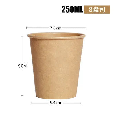 100 pz/pacco Bicchieri di Carta Usa E Getta 2.5/4/7/8 oz Bicchieri di Carta Kraft Caffè Tazza di Latte Bicchiere di Carta Per Bere Caldo Rifornimenti Del Partito