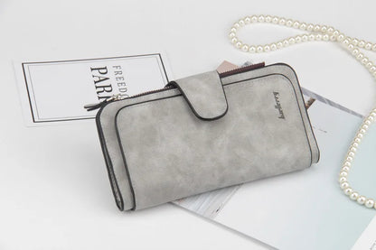 Nuovi portafogli da donna alla moda, lunghi, in PU di alta qualità, porta carte classico con cerniera per monete