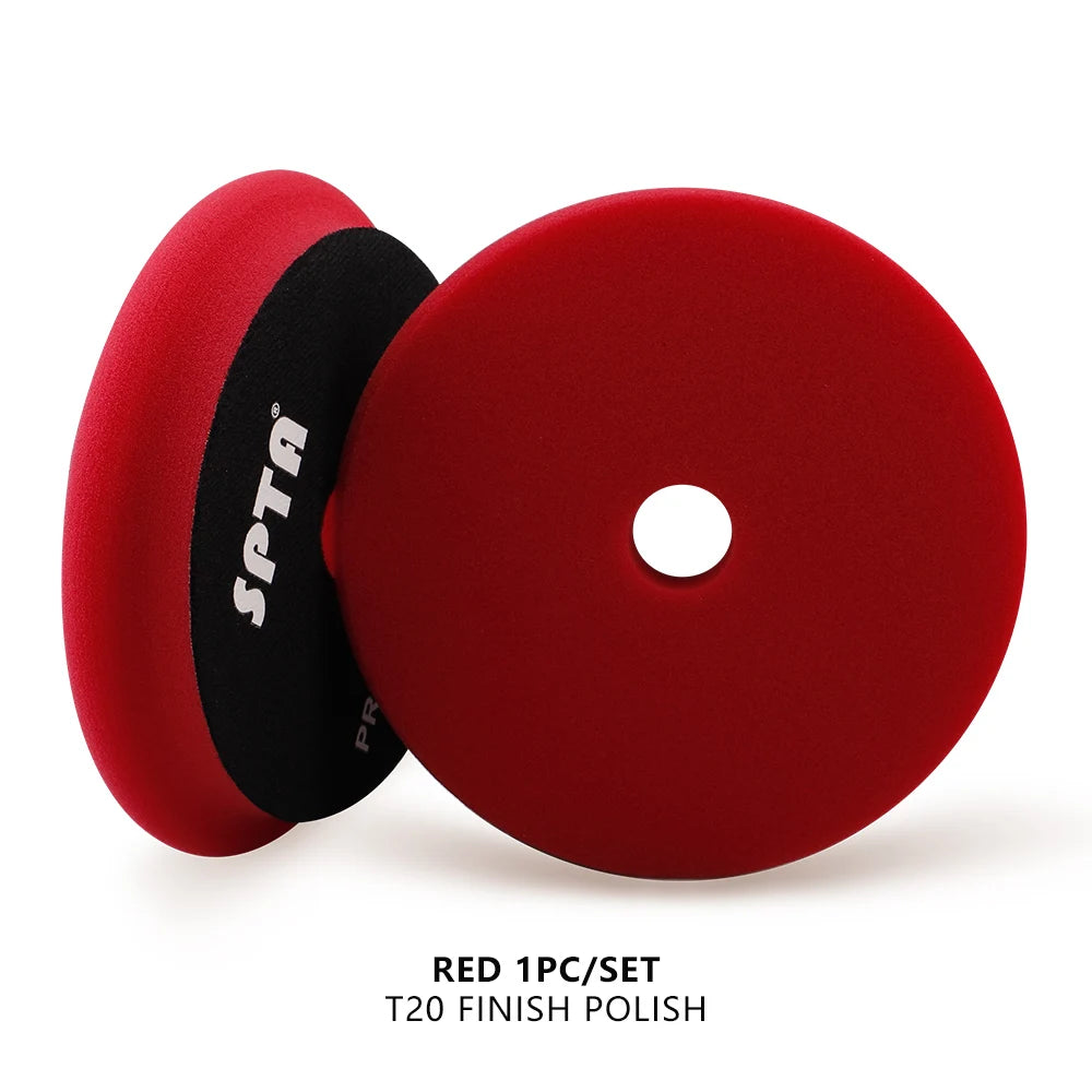 (Vendita singola) SPTA 5"(125mm)/6"(150mm) Pollici Spugna per lucidatura con bordo smussato piatto per lucidatore per auto DA/RO/GA