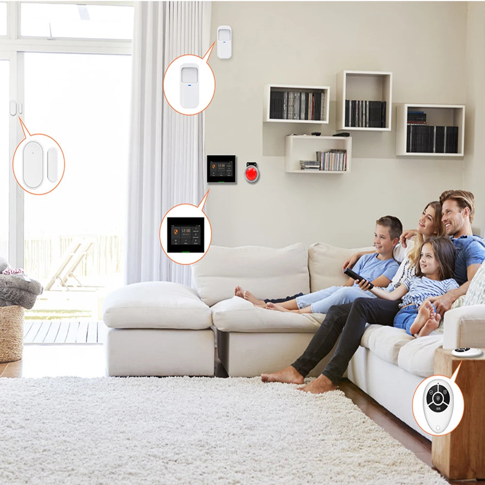 Staniot WiFi versione Tuya kit di sistemi di allarme di sicurezza domestica Wireless WiFi intelligenti compatibili con Alexa e G
