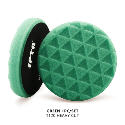 (Vendita singola) SPTA 5 "(125mm)/6"(150mm) triangolo tondo ceretta lucidatura spugna tampone lucidatura per Auto RO/DA macchina Auto Care