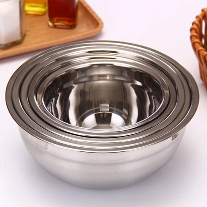 Ciotole per miscelazione in acciaio inossidabile (set da 7) Set di ciotole per insalata di frutta Set di ciotole per riporre utensili da cucina da cucina 18/20/22/24/26/28/30 cm