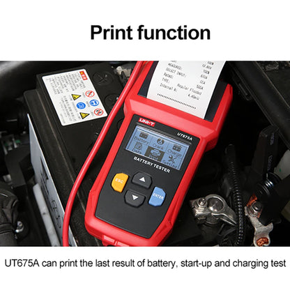 UNI-T Tester batteria per auto UT673A UT675A 12V 24V DC Tester di carico Misuratore di capacità Controllo batteria Test di avviamento del circuito di ricarica