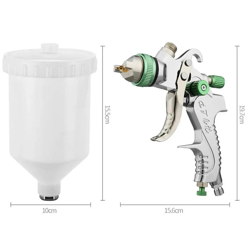 WENXING Pistola a spruzzo professionale HVLP 1.4 / 1.7 / 2.0mm Aerografo a gravità con ugello per verniciatura auto