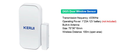 KERUI W184 Tuya Smart 4G Sistema di Allarme Wireless WIFI GSM Allarme Rilevatore di Movimento Sensore Porta Antifurto Supporto Alexa e Google