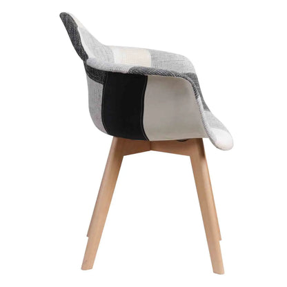 2 pz/set sedie da pranzo moderne nordiche poltrone in tessuto Patchwork sedia di lusso sgabello per Computer per il tempo libero Design di mobili per soggiorno