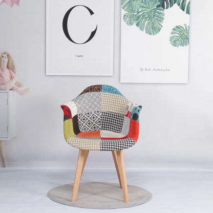 2 pz/set sedie da pranzo moderne nordiche poltrone in tessuto Patchwork sedia di lusso sgabello per Computer per il tempo libero Design di mobili per soggiorno
