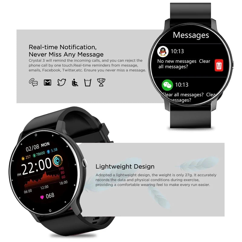 LIGE 2026 Smart Watch donna uomo donna regalo Sport Fitness uomo orologi cardiofrequenzimetro Smartwatch impermeabile per Android IOS