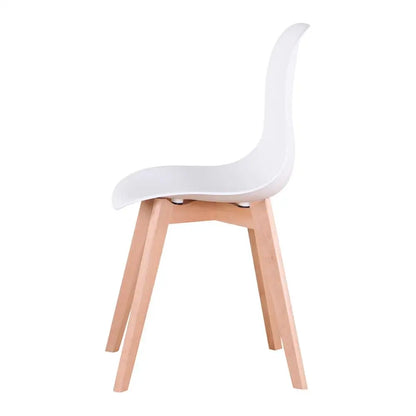 EGOONM Set di 4 sedie da pranzo medievali nordiche con gambe in legno massello per soggiorno sala da pranzo studio camera da letto (bianco/nero/grigio)