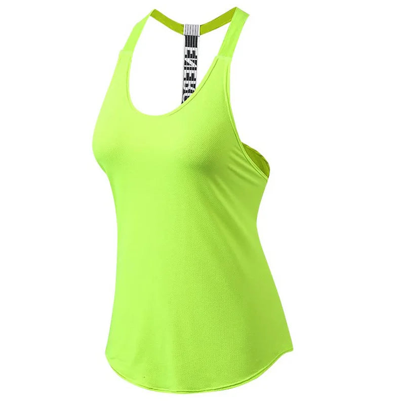2024 Top da palestra Top sportivo da donna Lettera Camicie senza schienale Top da yoga senza maniche Fitness Corsa Canotta ad asciugatura rapida Crop Top