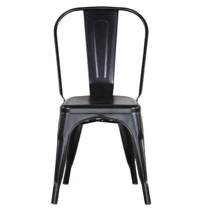 EGOONM Set di 4/8 sedie da pranzo moderne in metallo Sedie in stile industriale impilabili utilizzate per la sedia da pranzo all'aperto del terrazza del ristorante