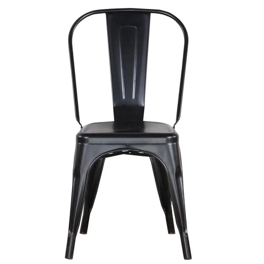 EGOONM Set di 4/8 sedie da pranzo moderne in metallo Sedie in stile industriale impilabili utilizzate per la sedia da pranzo all'aperto del terrazza del ristorante