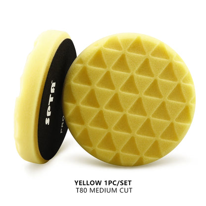 (Vendita singola) SPTA 5 "(125mm)/6"(150mm) triangolo tondo ceretta lucidatura spugna tampone lucidatura per Auto RO/DA macchina Auto Care
