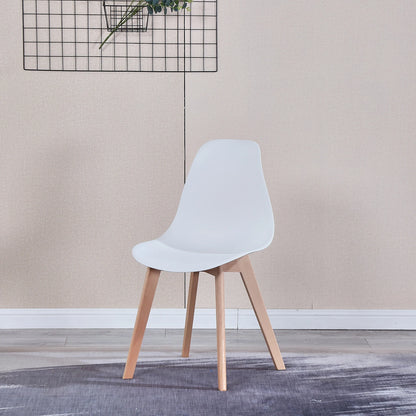 EGOONM Set di 4 sedie da pranzo medievali nordiche con gambe in legno massello per soggiorno sala da pranzo studio camera da letto (bianco/nero/grigio)