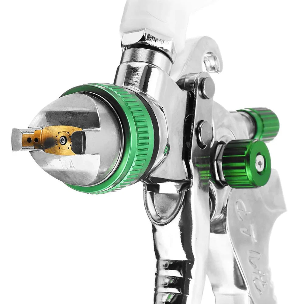 WENXING Pistola a spruzzo professionale HVLP 1.4 / 1.7 / 2.0mm Aerografo a gravità con ugello per verniciatura auto