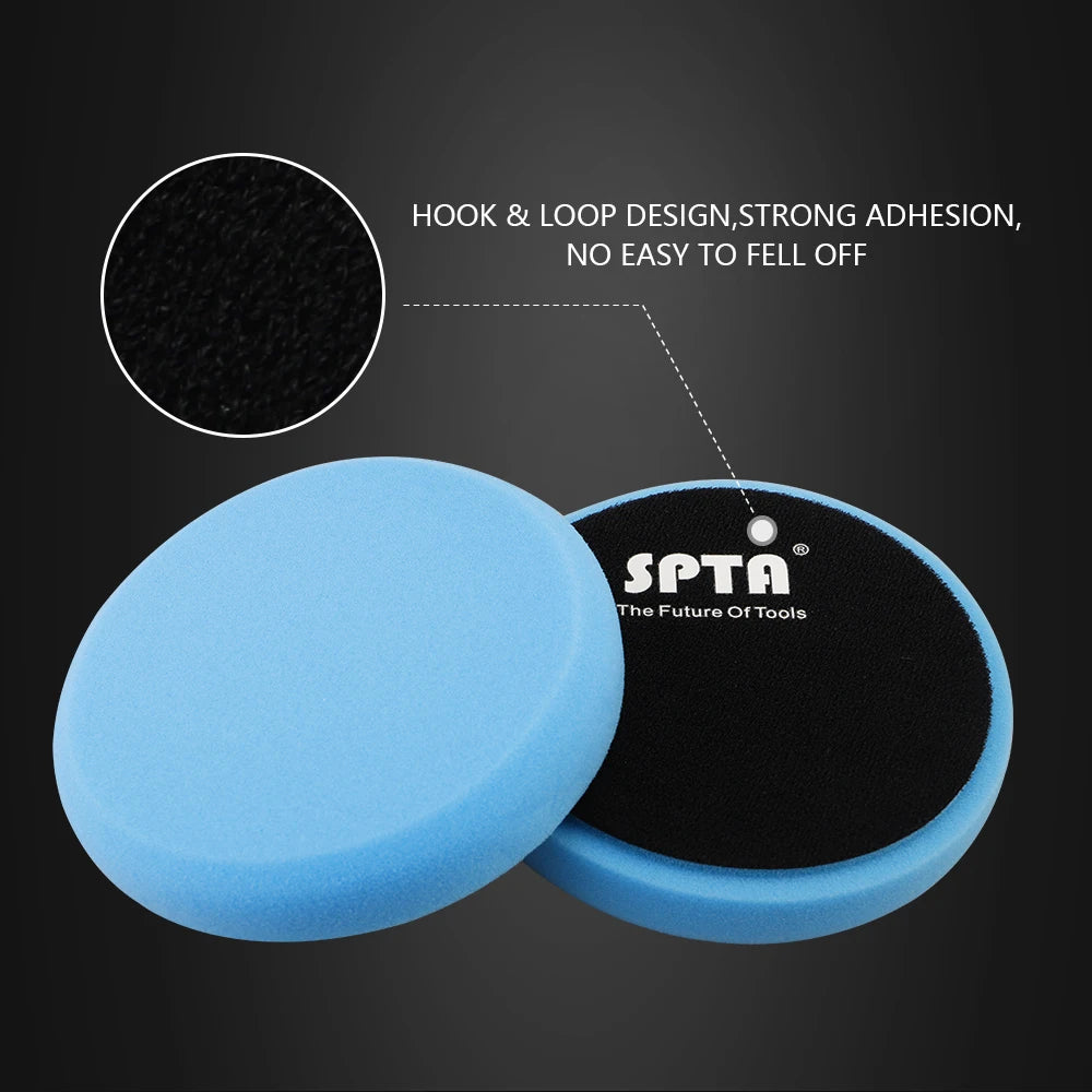 SPTA 1PC 3"(80mm)/5"(125mm)/6"(150mm)/7"(180mm) Spugna rotonda in schiuma per lucidatura per lucidatrice per auto RO/DA/GA Rimuovi segni di levigatura